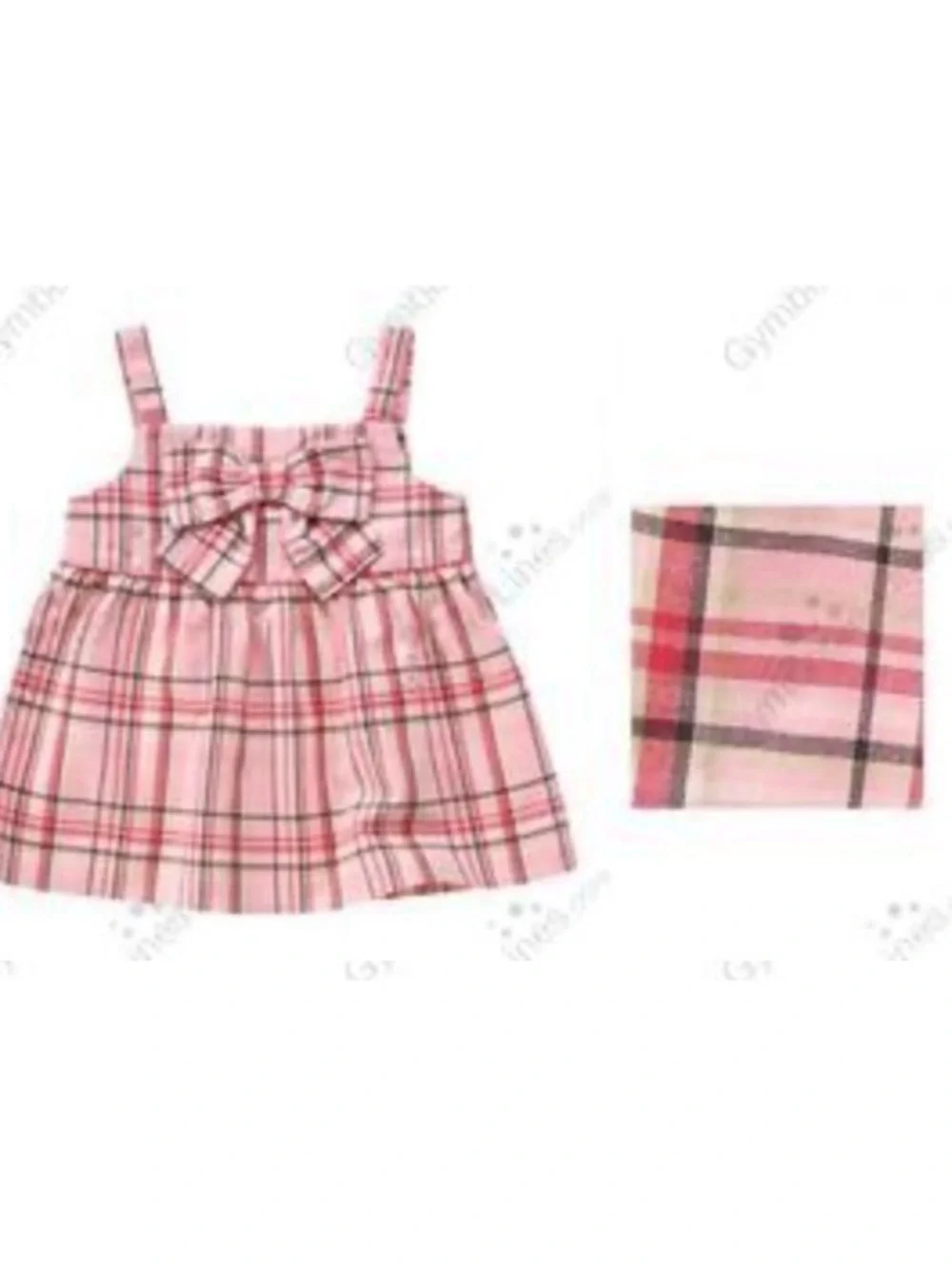 Vintage Gymboree Girls Pink, Gray and White Classroom Kitty Short Set Size 4